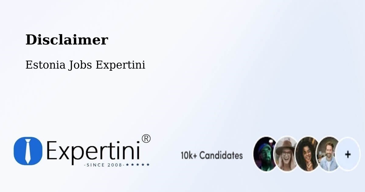 Disclaimer – Jõgeva - Estonia Jobs Expertini